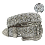 Punk Rhinestone Belts For Women Man Rivet Designer Belt For Jeans-Belts-Arimonz-T-Silver-115cm/45inches-Arimonz