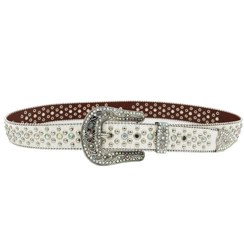 Punk Rhinestone Belts For Women Man Rivet Designer Belt For Jeans-Belts-Arimonz-Arimonz
