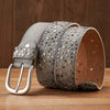 Punk Rock Rivet Belt Wide Leather Belt with Metal Buckle Star Beads-Belts-Arimonz-Arimonz