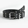 Punk Style Chain Belt Adjustable Hollow Star Double Metal Buckle-Belts-Arimonz-black-1.29in-43in-Arimonz