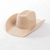 Pure Wool Cowboy Top Hat Felt Cowgirl Fedora for Autumn and Winter-Hats-Arimonz-Beige-22in-Arimonz