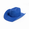 Pure Wool Cowboy Top Hat Felt Cowgirl Fedora for Autumn and Winter-Hats-Arimonz-Blue-22in-Arimonz