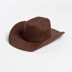 Pure Wool Cowboy Top Hat Felt Cowgirl Fedora for Autumn and Winter-Hats-Arimonz-light coffee-22in-Arimonz