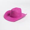 Pure Wool Cowboy Top Hat Felt Cowgirl Fedora for Autumn and Winter-Hats-Arimonz-Rose Red-22in-Arimonz