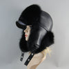 Real Leather Fox Fur Women Hat Snow Skiing Earflap Winter Outdoor Cap-Winter Hats-Arimonz-black-Adjustable-Arimonz