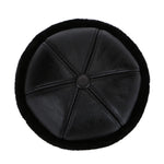 Real Leather Retro Warm Winter Cap with Thick Velvet Lining Bomber Hat-Winter Hats-Arimonz-Arimonz