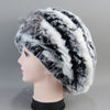 Real Rex Rabbit Fur Beanie Natural Knitted Fur Beret Warm Winter Hat-Winter Hats-Arimonz-Arimonz