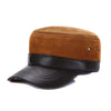 Real Sheepskin Leather Cap New Fashion Fall Winter Leather Unisex Hat-Winter Hats-Arimonz-Arimonz
