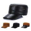 Real Sheepskin Leather Cap New Fashion Fall Winter Leather Unisex Hat-Winter Hats-Arimonz-Arimonz