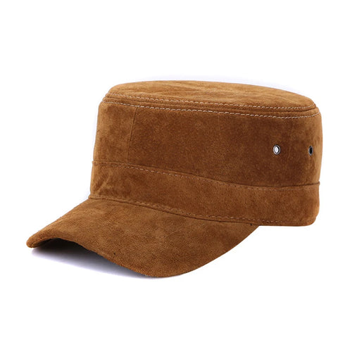 Real Sheepskin Leather Cap New Fashion Fall Winter Leather Unisex Hat-Winter Hats-Arimonz-color 2-Adjustable-Arimonz