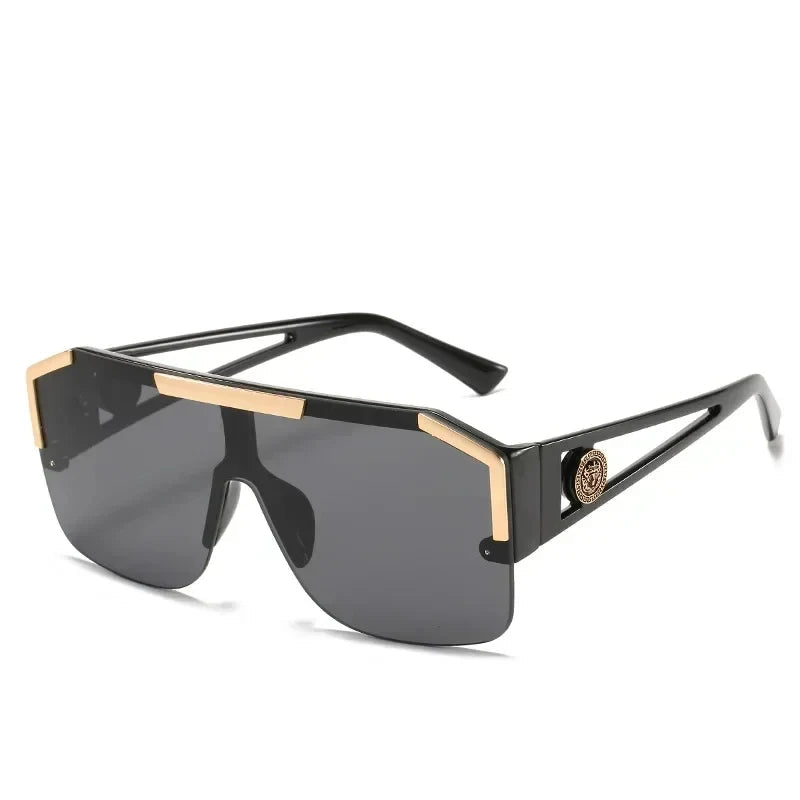 Retro Big Square Oversized Designer Sunglasses Fashion Shades Sunglass-Sunglasses-Arimonz-Black-Arimonz