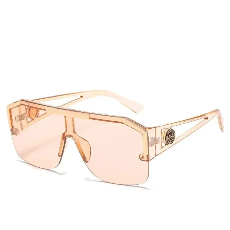 Retro Big Square Oversized Designer Sunglasses Fashion Shades Sunglass-Sunglasses-Arimonz-Champagne-Arimonz