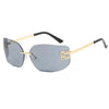 Retro Frameless Design Sunshade Luxury Metal Sunglasses UV Protection-Sunglasses-Arimonz-Arimonz