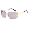 Retro Frameless Design Sunshade Luxury Metal Sunglasses UV Protection-Sunglasses-Arimonz-Arimonz