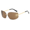 Retro Frameless Design Sunshade Luxury Metal Sunglasses UV Protection-Sunglasses-Arimonz-Arimonz