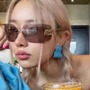 Retro Frameless Design Sunshade Luxury Metal Sunglasses UV Protection-Sunglasses-Arimonz-Arimonz