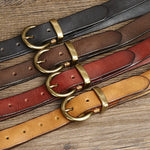 Retro Genuine Cowskin Belt Women’s Cowhide Belt with Copper Pin Buckle-Belts-Arimonz-Arimonz
