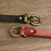 Retro Genuine Cowskin Belt Women’s Cowhide Belt with Copper Pin Buckle-Belts-Arimonz-Arimonz