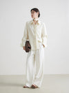 Retro Loose Straight White Jeans for Women Spring High Waist Trouser-Pants-Arimonz-Arimonz