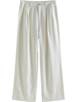 Retro Loose Straight White Jeans for Women Spring High Waist Trouser-Pants-Arimonz-Arimonz