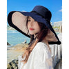 Reversible UV Protection Wired Edge Beach Bucket Wide Brim Sun Hat-Summer Hats-Arimonz-Arimonz