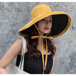 Reversible Wide Brim Sun Hat Wired Edge Beach Bucket Fishing Hat-Summer Hats-Arimonz-Arimonz