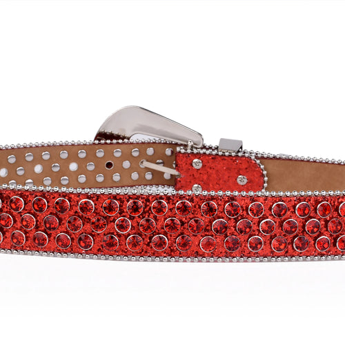 Rhinestone Belt Chic Western Jeans Sparkle Crystal Denim Belt-Belts-Arimonz-Arimonz