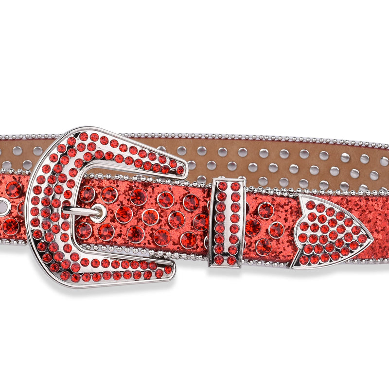 Rhinestone Belt Chic Western Jeans Sparkle Crystal Denim Belt-Belts-Arimonz-Arimonz