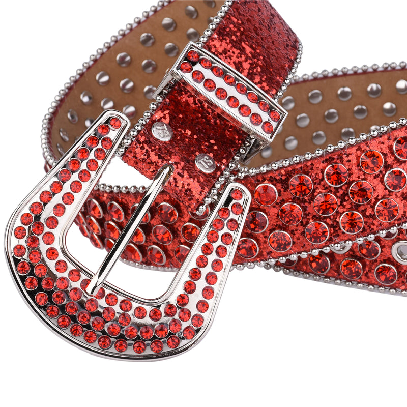 Rhinestone Belt Chic Western Jeans Sparkle Crystal Denim Belt-Belts-Arimonz-Arimonz