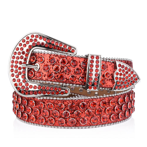 Rhinestone Belt Chic Western Jeans Sparkle Crystal Denim Belt-Belts-Arimonz-Arimonz