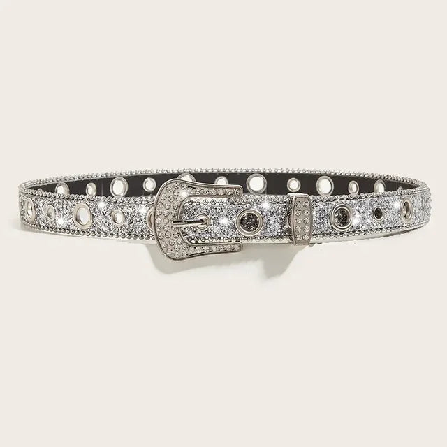 Rhinestone Belt Y2k Bling Sequin Designer Belts Jeans Dcor Belt, 2.5cm/0.98 inches silver / 103CM/40inches Rhinestone Belt Y2k Bling Sequin Designer Belts Jeans Dcor Belt, 2.5cm/0.98 inches silver / 103CM/40inches