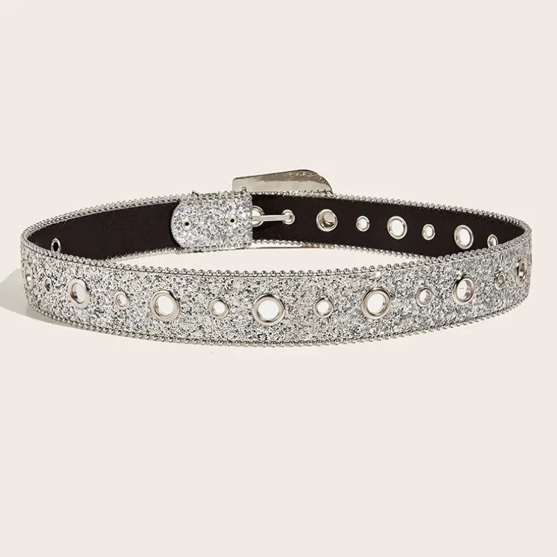 Rhinestone Belt Y2k Bling Sequin Designer Belts Jeans Dcor Belt, 2.5cm/0.98 inches Black / 103CM/40inches Rhinestone Belt Y2k Bling Sequin Designer Belts Jeans Dcor Belt, 2.5cm/0.98 inches Black / 103CM/40inches