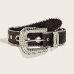 Rhinestone Belt Y2k Bling Sequin Designer Belts Jeans Décor Belt-Women's Belts-Arimonz-3.8cm/1.49inches black-103CM/40inches-Arimonz