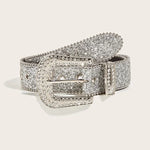 Rhinestone Belt Y2k Bling Sequin Designer Belts Jeans Décor Belt-Women's Belts-Arimonz-3.8cm/1.49inches silver-103CM/40inches-Arimonz