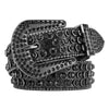 Rhinestone Large Size Belt Women Belt Western Denim Shiny Rivet Design-Belts-Arimonz-Black-125cm/49inches-Arimonz