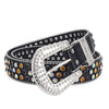 Rhinestone Large Size Belt Women Belt Western Denim Shiny Rivet Design-Belts-Arimonz-multi-115cm/45inches-Arimonz