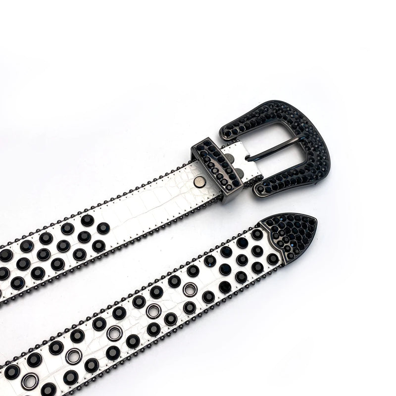 Rhinestone Women's Belt Western Shiny Rivet Design Y2K Style Belt-Belts-Arimonz-Arimonz