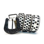 Rhinestone Women's Belt Western Shiny Rivet Design Y2K Style Belt-Belts-Arimonz-Arimonz