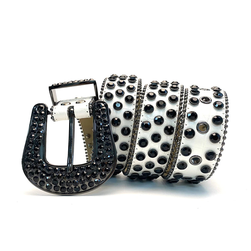 Rhinestone Women's Belt Western Shiny Rivet Design Y2K Style Belt-Belts-Arimonz-Arimonz