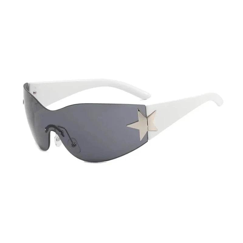 Rimless Decoration Integrated Y2K Fashion Beach Party Sunglasses-Sunglasses-Arimonz-Arimonz