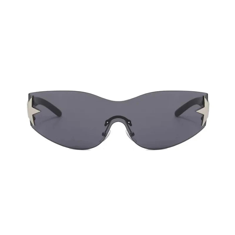 Rimless Decoration Integrated Y2K Fashion Beach Party Sunglasses-Sunglasses-Arimonz-Arimonz