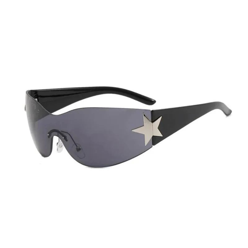 Rimless Decoration Integrated Y2K Fashion Beach Party Sunglasses-Sunglasses-Arimonz-Arimonz