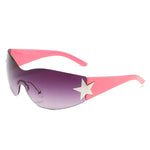 Rimless Decoration Integrated Y2K Fashion Beach Party Sunglasses-Sunglasses-Arimonz-Pink Pruple-Arimonz