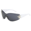 Rimless Decoration Integrated Y2K Fashion Beach Party Sunglasses-Sunglasses-Arimonz-White Gray-Arimonz