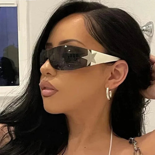 Rimless Decoration Integrated Y2K Fashion Beach Party Sunglasses-Sunglasses-Arimonz-Arimonz