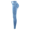 Ripped Jeans With Beads Woman Stretchy Denim Skinny Pants Trousers-Skinny Jeans-Arimonz-Arimonz