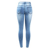 Ripped Jeans With Beads Woman Stretchy Denim Skinny Pants Trousers-Skinny Jeans-Arimonz-Arimonz