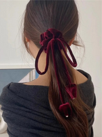 Sensation Retro Suede Velvet Ribbon Headrope Hair Loop Tulip Design-Hair Accessories-Arimonz-Arimonz