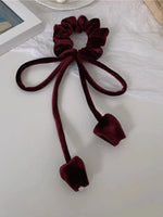 Sensation Retro Suede Velvet Ribbon Headrope Hair Loop Tulip Design-Hair Accessories-Arimonz-Arimonz