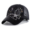 Sequins Flower Butterfly Adjustable Streetwear Summer Mesh Trucker Hat-Women's Caps-Arimonz-Arimonz